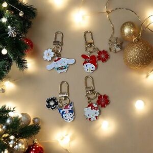 Set of 4 Hello Kitty Charms (Keychain/Bag Charm)